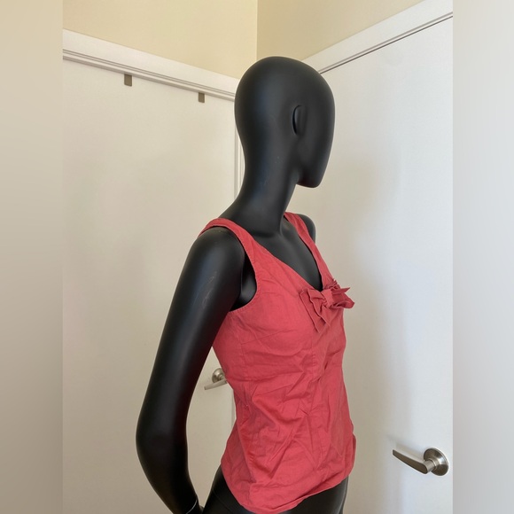 Orange Tank Top with Bow - Picture 2 of 3